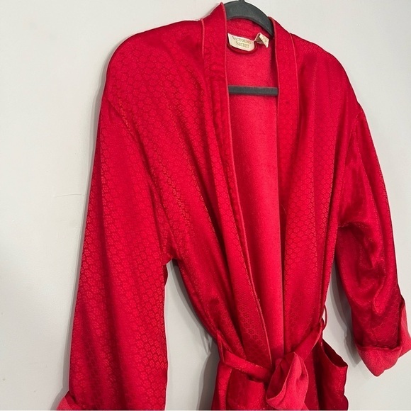 Vintage Victoria’s Secret gold label red robe loungewear terry cloth - Picture 11 of 12